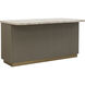 Cataldi Cappuccino / Brushed Gold Kitchen Island